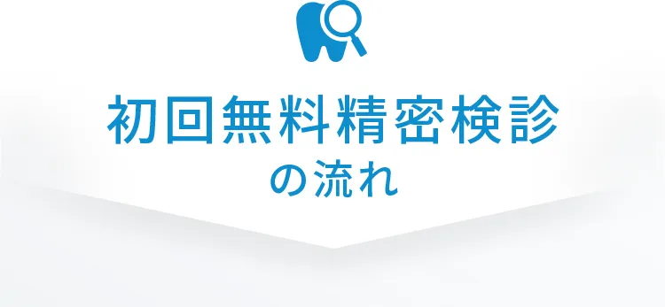 初回無料精密検診の流れ